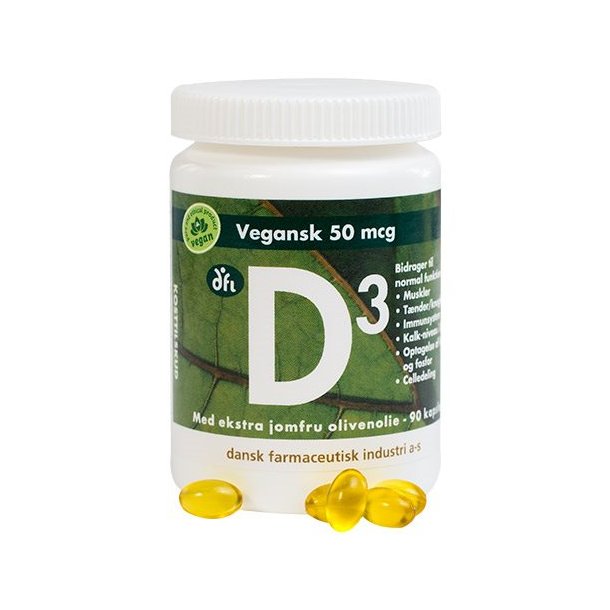 D3 Vitamin 50 mcg - Vegansk - 90 stk.