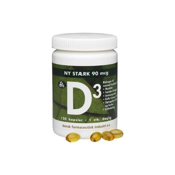 D3-vitamin 90g - 120 kapsler