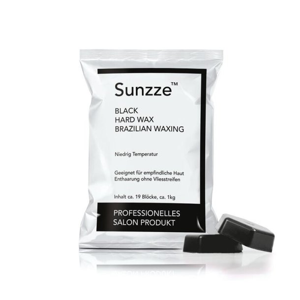 Sunzze Black Hardwax Voksblokke - 1 kg.