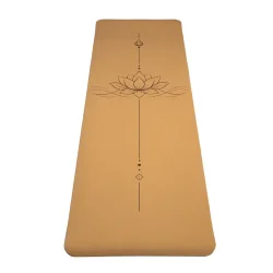 Yogi &amp; Yogini Yogam�tte TPE og Kork, Lotus - 61 x 183 x 0,5 cm.