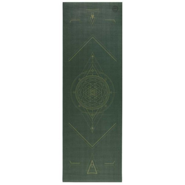 Leela Collection Yantralign-Yogamtte - Mrkegrn - 183x60 cm. x 4 mm.