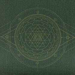 Leela Collection Yantralign-Yogamtte - Mrkegrn - 183x60 cm. x 4 mm.