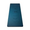 Yogi & Yogini Yogamtte af Naturgummi med Mnens Faser, Petrol - 183 x 61 x 0,3 cm.