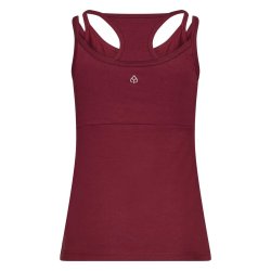 Yamadhi Racerback Yogatop med spaghettistropper - Vinr�d