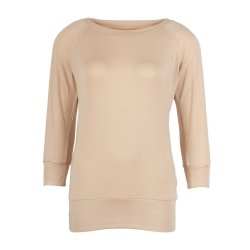 Yamadhi Yogabluse med 3/4 rmer i viskose - Beige