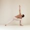 Yamadhi Roll-Down Yogabukser i kologisk bomuld og elastan  - Beige