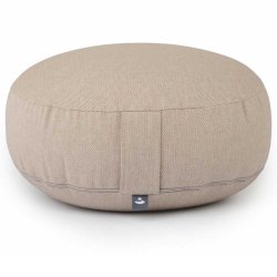 Rondo meditationspude Classic Dobby med speltskaller - Ekstra Flad - 18,5 x 38,5 cm.