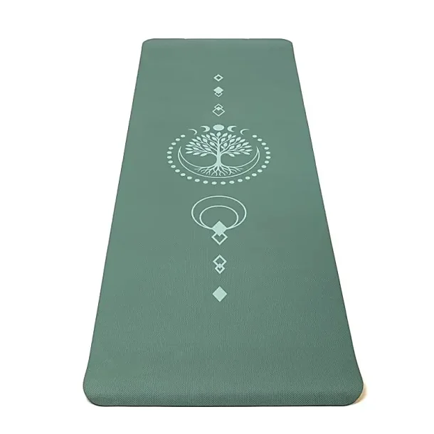Yogi &amp; Yogini Yogam�tte af Naturgummi Tree of life, Gr�n - 183 x 61 x 0,5 cm.