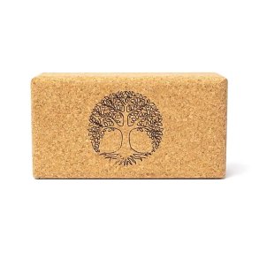 Yogablok i kork, Livets Tr� - 23 x 12 x 7,5 cm.