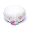 Yogi & Yogini Meditationspude med boghvedeskaller i Hvid, Hjerter - 33 x 17 cm