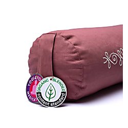 Yogi &amp; Yogini kologisk Yogaplle m. Boghvedeskaller Stvet rosa, Lotus - 16 x 60 cm.