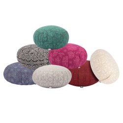 Zafu Basic Meditationspude Maharaja Collection med speltskaller - 36 x 17 cm.