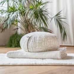 Zafu Basic Meditationspude Maharaja Collection med speltskaller - 36 x 17 cm.