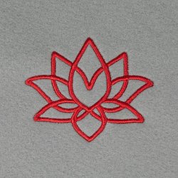 Asana Yogat�ppe i fleece med broderi - 140 x 200 cm.