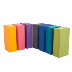 Asana Yogablok - Hjlpemiddel til yoga og pilates - 22 x 11 x 6,6 cm.