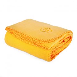 Asana Yogatppe i fleece med broderi - 140 x 200 cm.