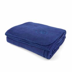 Asana Yogatppe i fleece med broderi - 140 x 200 cm.