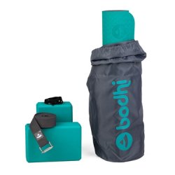 Bodhi Yogast FLOW med mtte, blokke og blte - Petrolium/gr