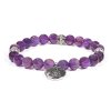 Mala Armb�nd Amethyst med vedh�ng - 21 perler