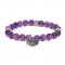 Mala Armbnd Amethyst med vedhng - 21 perler