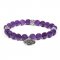 Mala Armbnd Amethyst med vedhng - 21 perler