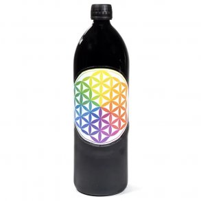 Drikkeflaske Miron Violet Glas med Flower of Life i farver - 1 L.