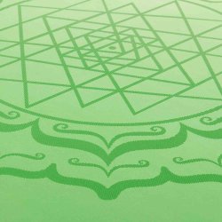 Phoenix Yogamtte af Naturgummi - Grn Yantra-Mandala - 185 x 66 x 4 mm.