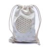 Opbevaringspose med Flower of Life - 19 x 13 cm.