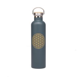 Bodhi Isoleret Termoflaske i rustfrit stl med Flower of Life motiv - 1 L.