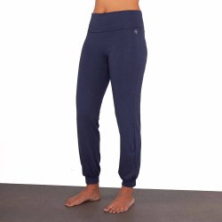 Yamadhi Roll-Down Yogabukser i kologisk bomuld og elastan - Mrkebl