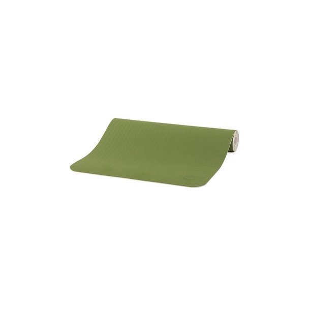 Bodhi TPE Flow Yogam�tte - Milj�venlig - 183x60 cm. x 5 mm. Olivengr&oslash;n/Sand