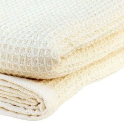 Yogatppe i bomuld med piqu-vaffel-mnster - 200 x 150 cm.