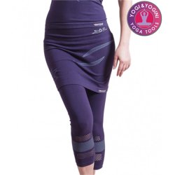 Yogamasti Lotus Capri Yoga Leggings m. nederdel - Lilla