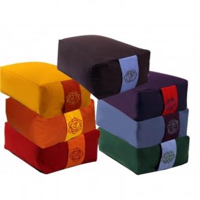 Yogi & Yogini Chakra Yogapude/Meditationspude - 38 x 28 x 15 cm.