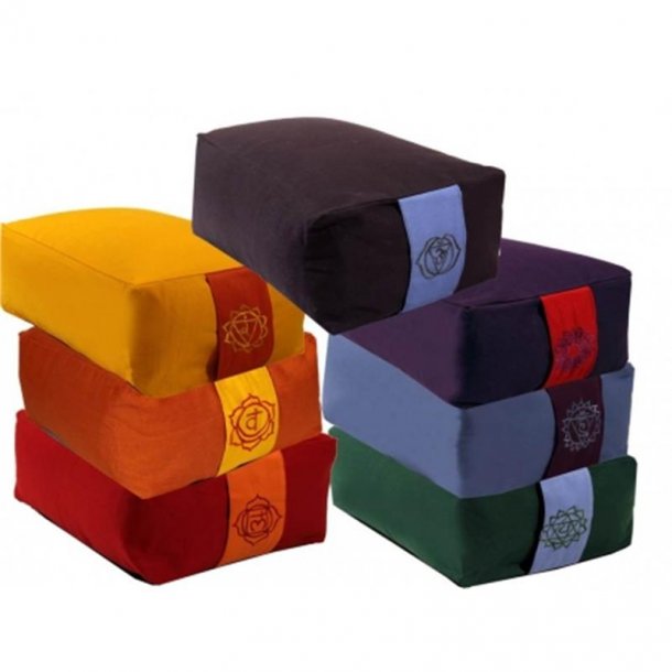 Yogi & Yogini Chakra Yogapude/Meditationspude - 38 x 28 x 15 cm.