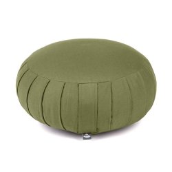 Zafu Eco Meditationspude med plisser - speltskaller - kologisk