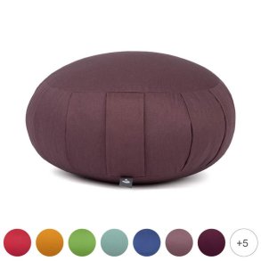 Zafu Eco Meditationspude med plisser - speltskaller - kologisk