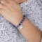 Mala Armbnd med Bl Agat og vedhng med Livets Tr